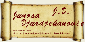 Junoša Đurđekanović vizit kartica